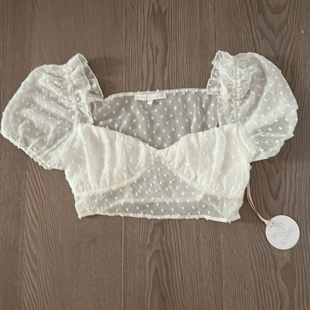 REVOLVE More to Come White Iris Puff Sleeve Top